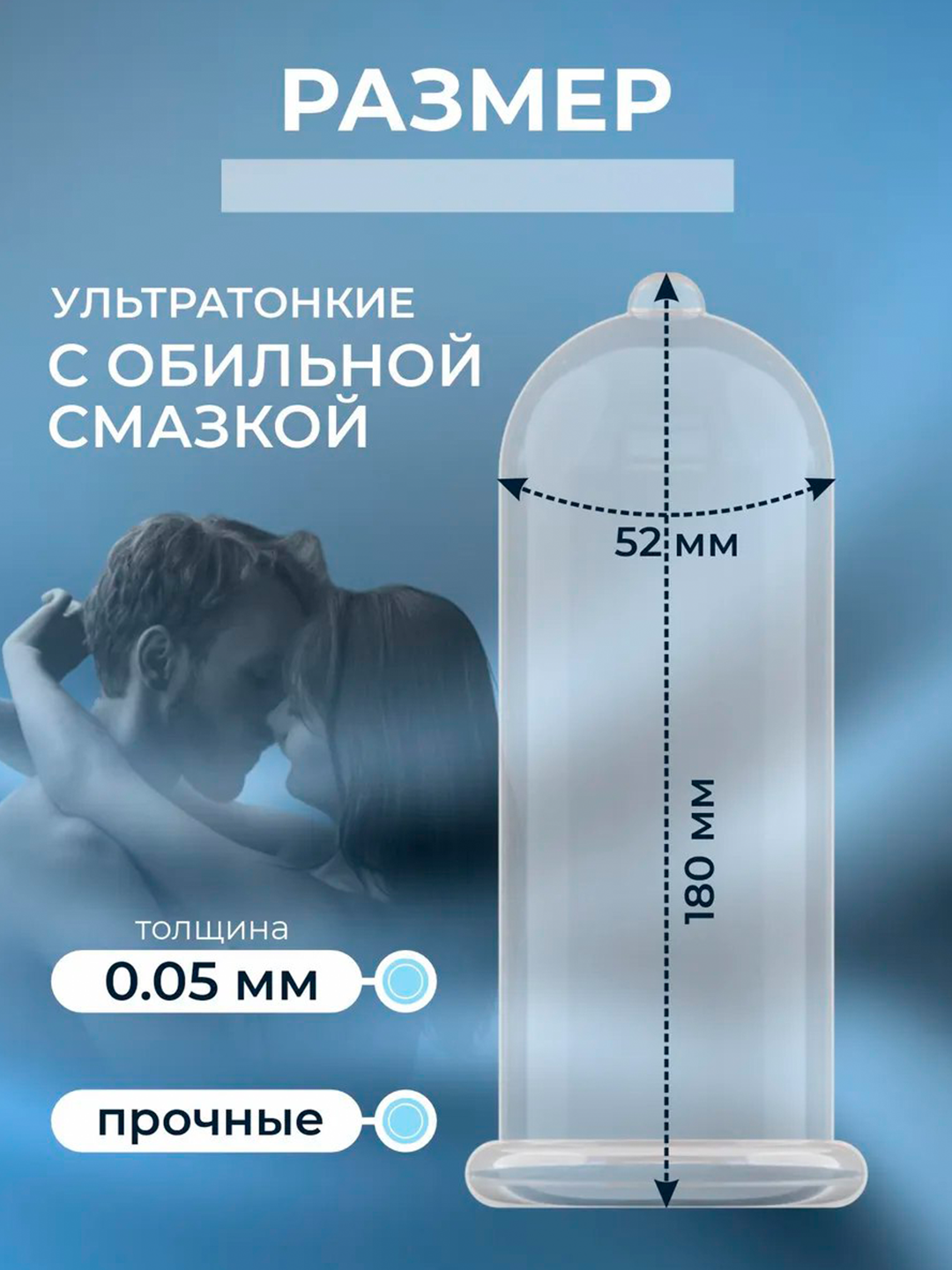 Презервативы из натурального латекса, со смазкой, гладкие, 50 штук разных видов — фото 1