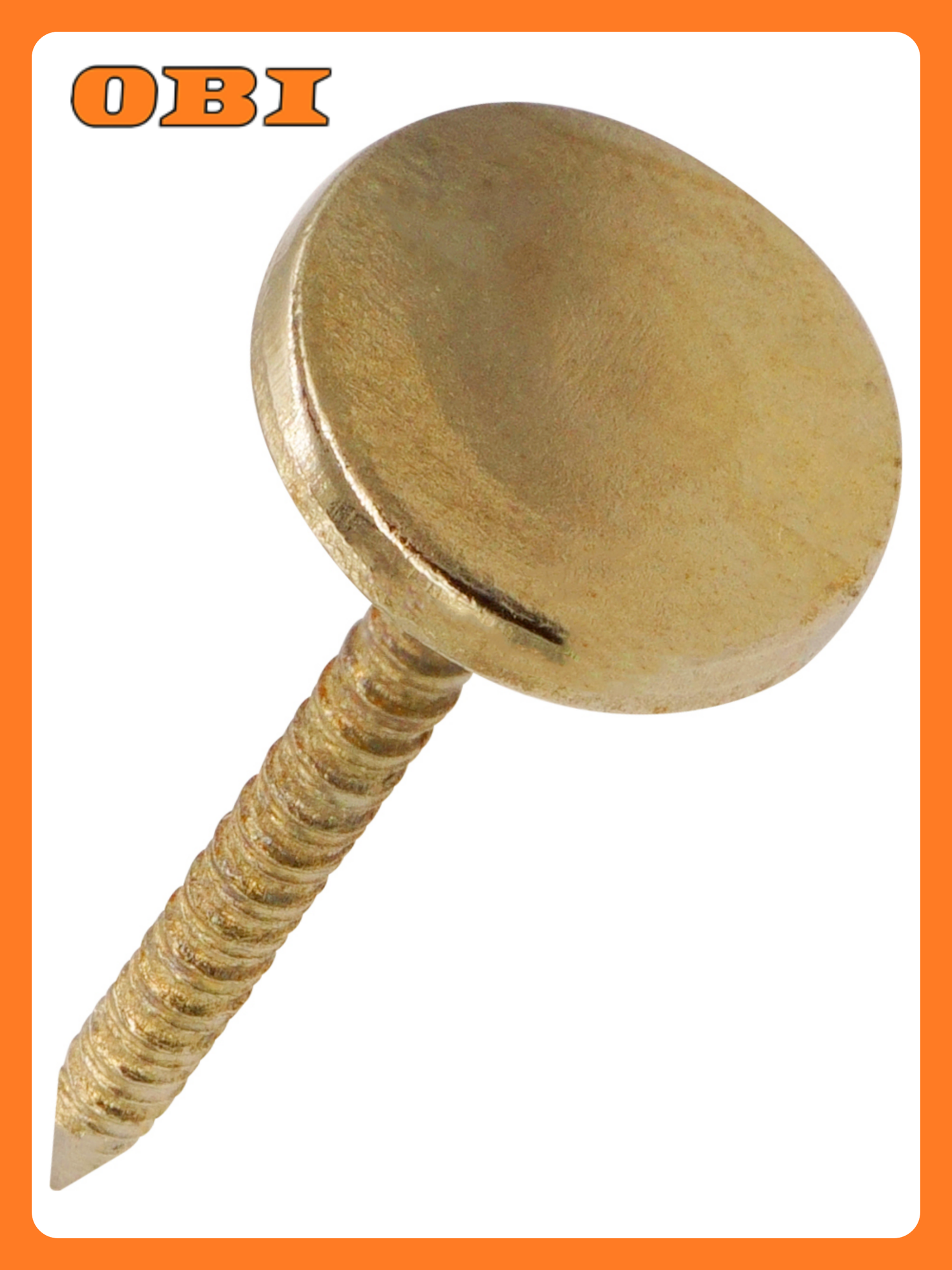 Гвоздь мебельный 14F, шляпка D14мм, L30мм, золото европартнер 20 шт