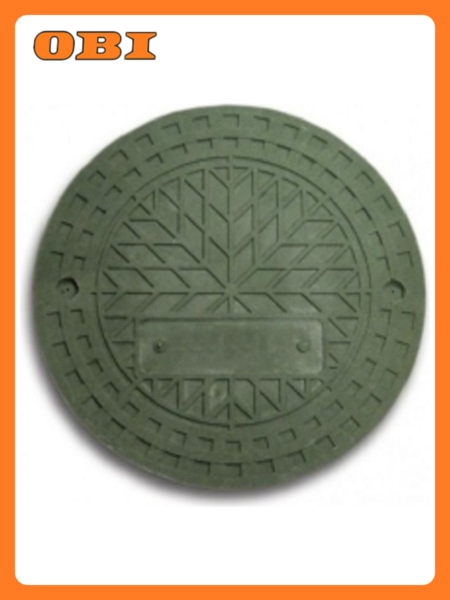 Люк RTP НК ПП 315 полимерпесчаный для наружной канализации зеленый 315х315 мм