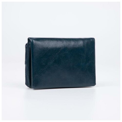 фото Кошелёк на кнопке, цвет синий