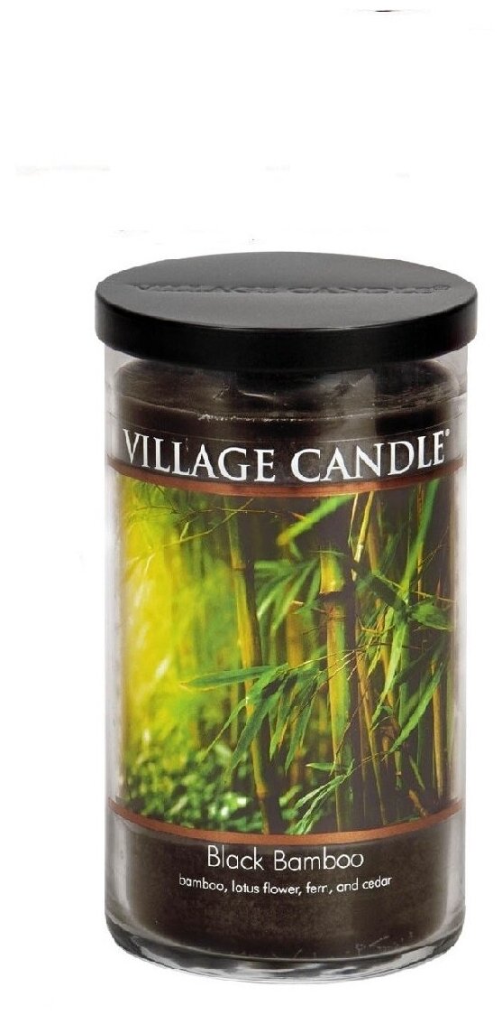 Ароматическая свеча Village Candle "Черный бамбук", стакан, большая