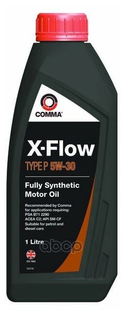 COMMA Comma 5w30 X-Flow Type P (1l)_масло Моторное! Синт Acea C2, Api Sm/Cf, Psa B71 2290