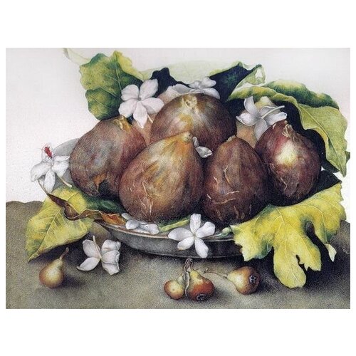 фото Репродукция на холсте фрукты на тарелке (fruits on a plate) гарцони джованна 79см. x 60см. твой постер