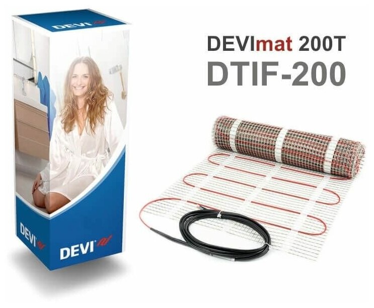 Нагревательный мат DEVImat™ 200T (DTIF-200) 990 Вт 0,5 x 9,9 м, 4,95 кв.м. - фото №2