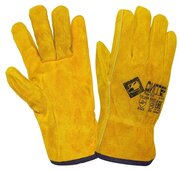 Перчатки защитные диггер цельноспилковые желтые утепленные, размер 10,5 (спилок)