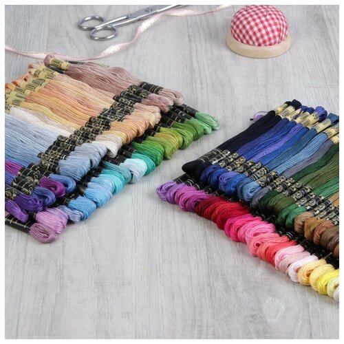 Набор ниток мулине «Петербурженка», 10 ± 1 м, 100 шт, цвет микс