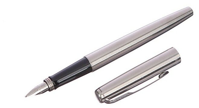 Ручка перьевая Parker Jotter Core F61 Stainless Steel CT M, корпус из нержавеющей стали