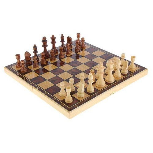 фото Набор игр шахматы нарды, шашки с доской классика ksva-sa-sh-014 savanna