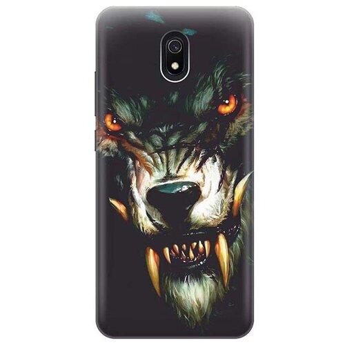 фото Ультратонкий силиконовый чехол-накладка для xiaomi redmi 8a с принтом "злой оборотень" gosso