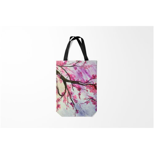 фото Сумка-шоппер / 31х42 см / популярные иллюстрации / природа один день в японии burnettie