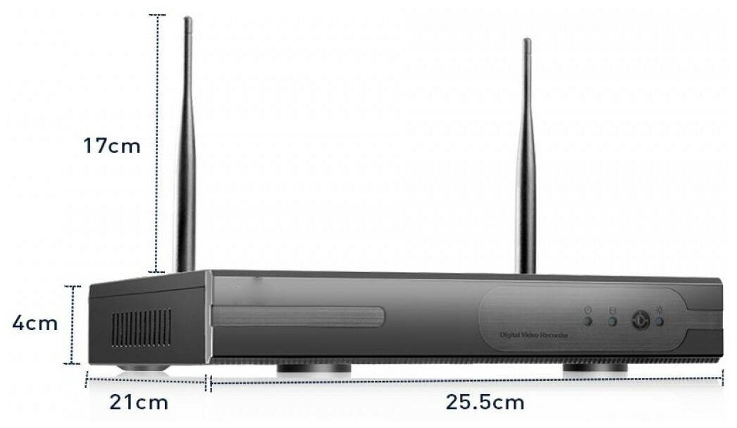 Цифровой WiFi IP комплект видеонаблюдения на 8 камер со звуком MiCam HiSecurity Longse White 3Mp