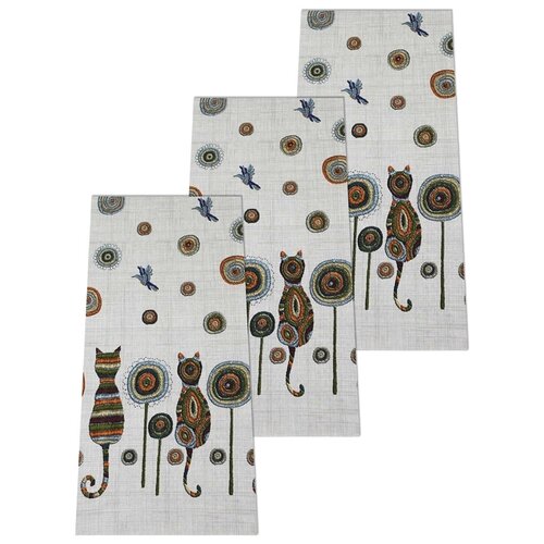 Набор кухонных полотенец Alena Alenkina/3шт/Рогожка/38*73