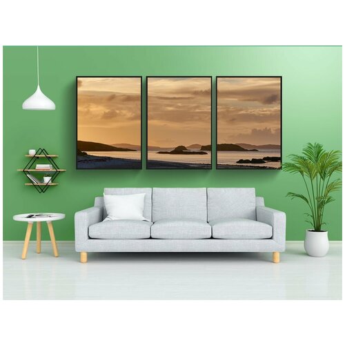 фото Набор модулных постеров для интерьера "ирландия, морской берег, море" 60x90 см. в тубусе, без рамки lotsprints