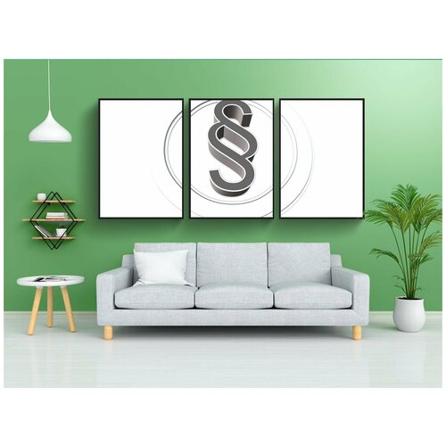 фото Набор модулных постеров для интерьера "параграф, закон, блюдо" 60x90 см. в тубусе, без рамки lotsprints