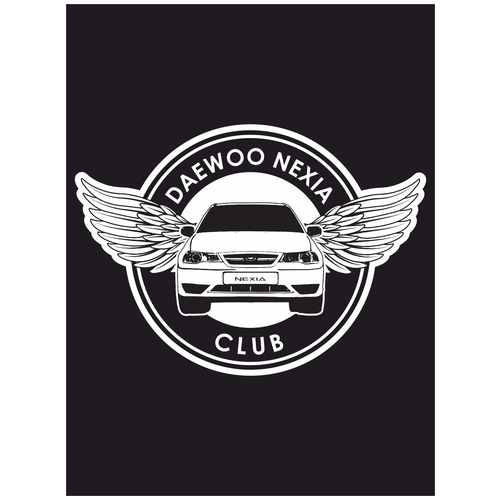 фото Наклейка на авто "nexia club daewoo крылья" 20х14 см. наклейки за копейки