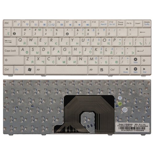 Клавиатура для ноутбука ASUS EEE PC 900HA белая 1050₽