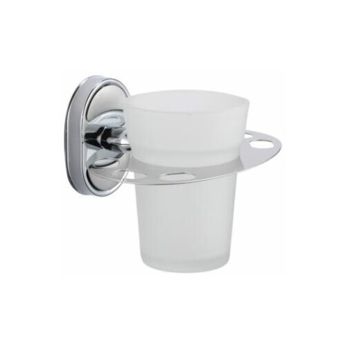 Держатель со стаканом для зубных щёток Ekko E1906-1 хром