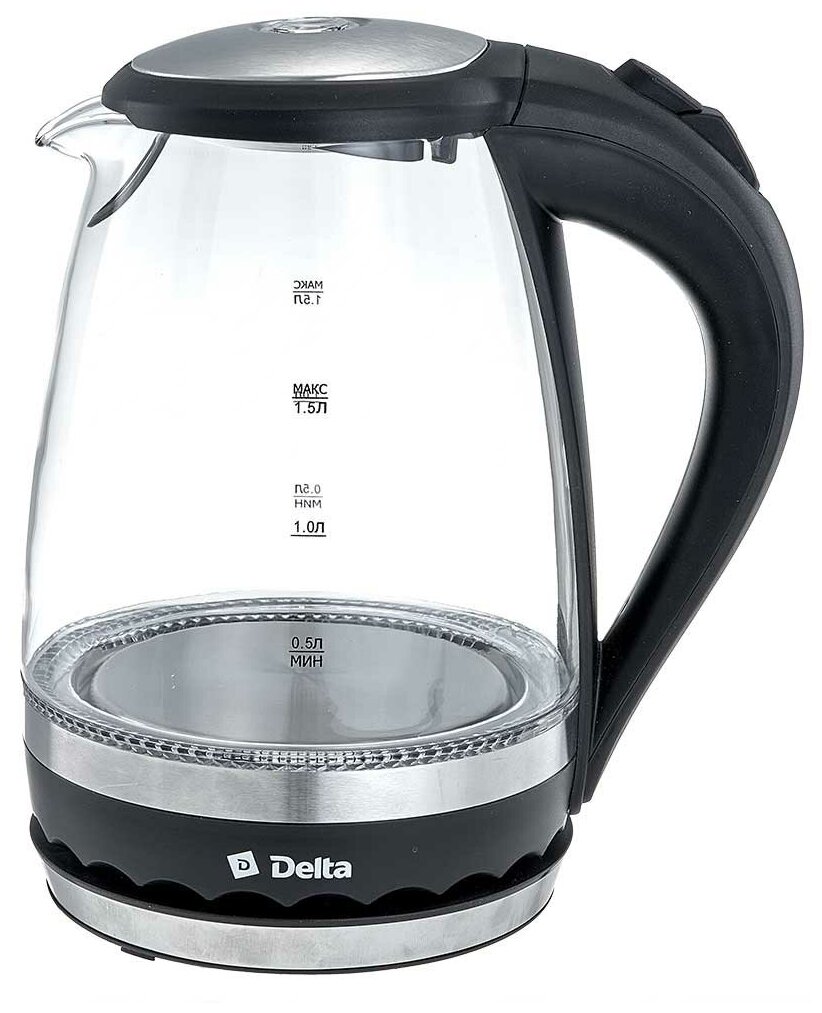 Чайник электрический Delta DL-1202, 2200Вт, 1,5л (цвета в ассорт.) БИТ - фото №2