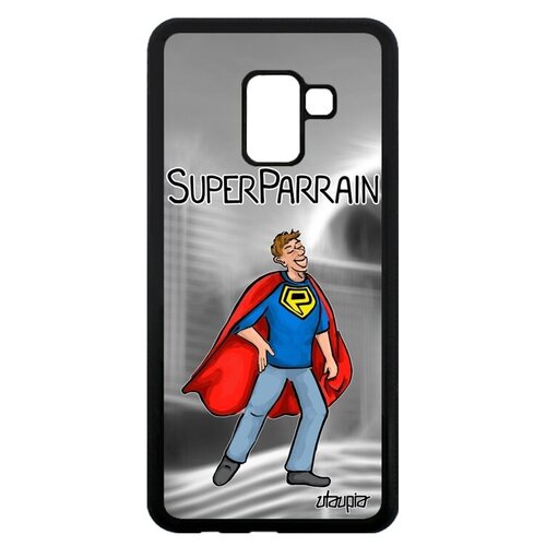 фото Защитный чехол на телефон // samsung galaxy a8 2018 // "суперкрестный" шутка папа, utaupia, серый