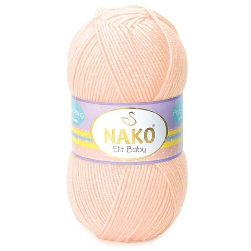 Пряжа Nako Elit Baby | Пряжа Nako Elit Baby - 3701 неж. персик | 5шт упаковка | Акрил антипиллинг: 100%