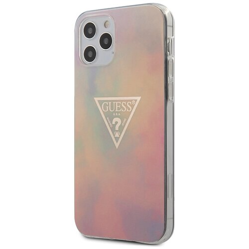 фото Чехол guess для iphone 12 pro max (6.7) pc/tpu tie & dye hard pink