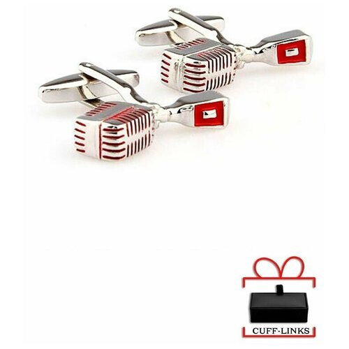 Запонки Микрофон красный CUFF-LINKS