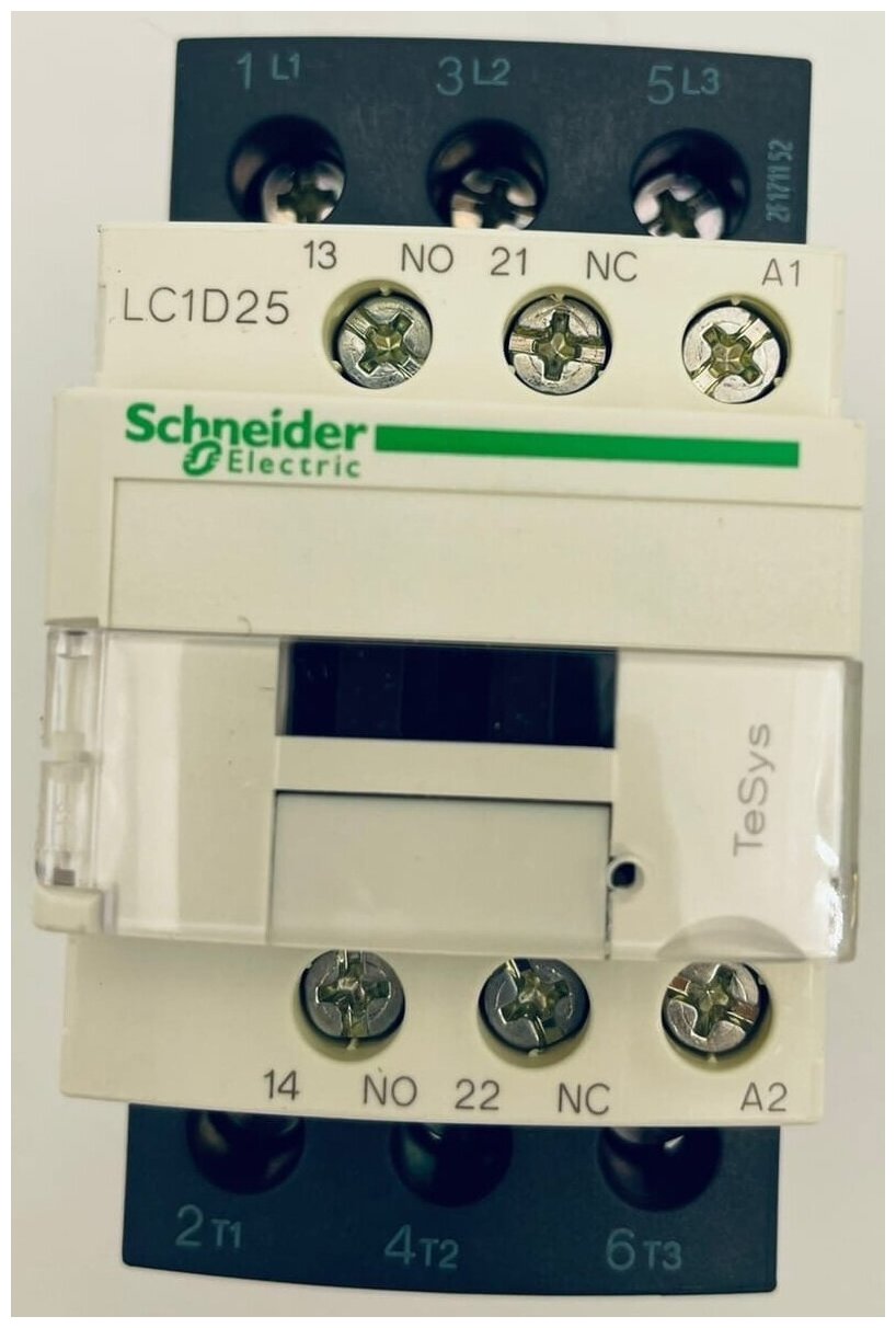 Контактор Schneider Electric TeSys Deco LC1D25M7, 3P, 25A, НЗ+но, 220VAC, 50-60Гц - фотография № 4