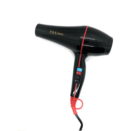 Фен для волос профессиональный V G V-9800 черный с красными вставками 149000₽