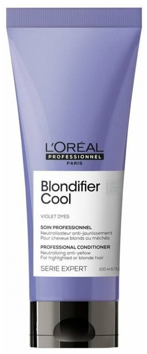 L'Oreal Professionnel Кондиционер для волос Serie Expert Blondifier Cool для нейтрализации желтизны холодных оттенков блонд, 200 мл
