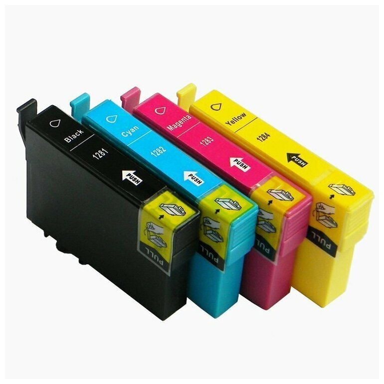 Набор картриджей для Epson T1281 ,T1282 ,T1283 ,T1284 (4 цвета)