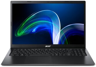 Ноутбук Acer 15.6" EX215-54-775R 1920x1080, Intel Core i7 1165G7 2.8 ГГц, RAM 8 ГБ, DDR4, SSD 256 ГБ, Intel Iris Xe Graphics, noOS, NX.EGJER.002, черный