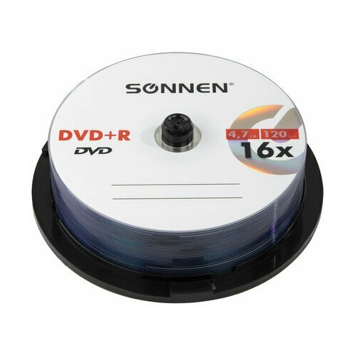 Оптический диск DVD+R Sonnen 4.7Gb, 16x, cake box, 2 уп. по 25шт. (513532)