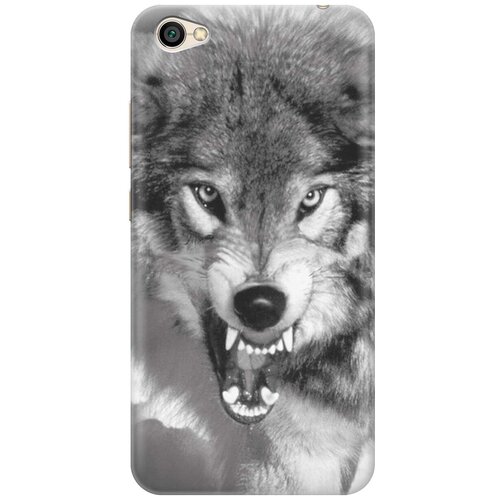 фото Gosso ультратонкий силиконовый чехол-накладка для xiaomi redmi note 5a с принтом "волчий оскал"