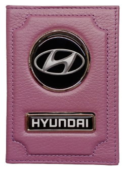 Обложка для автодокументов HYUNDAI 1-6-916, розовый