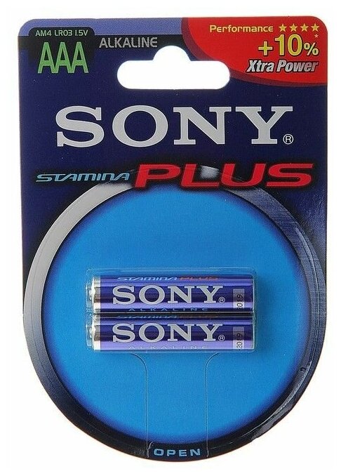 Батарейка Sony Stamina Plus AM4-B2D LR03, 2шт