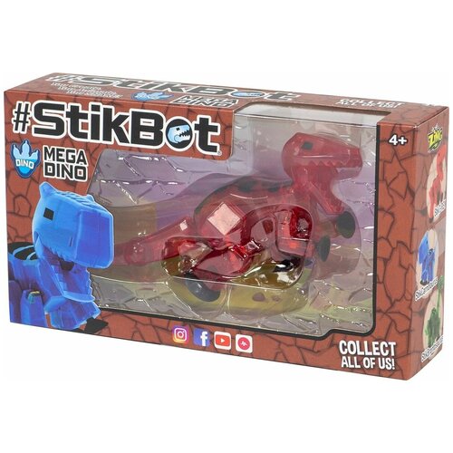 Фигурка Stikbot Мегадино, TST624 бронтозавр красный