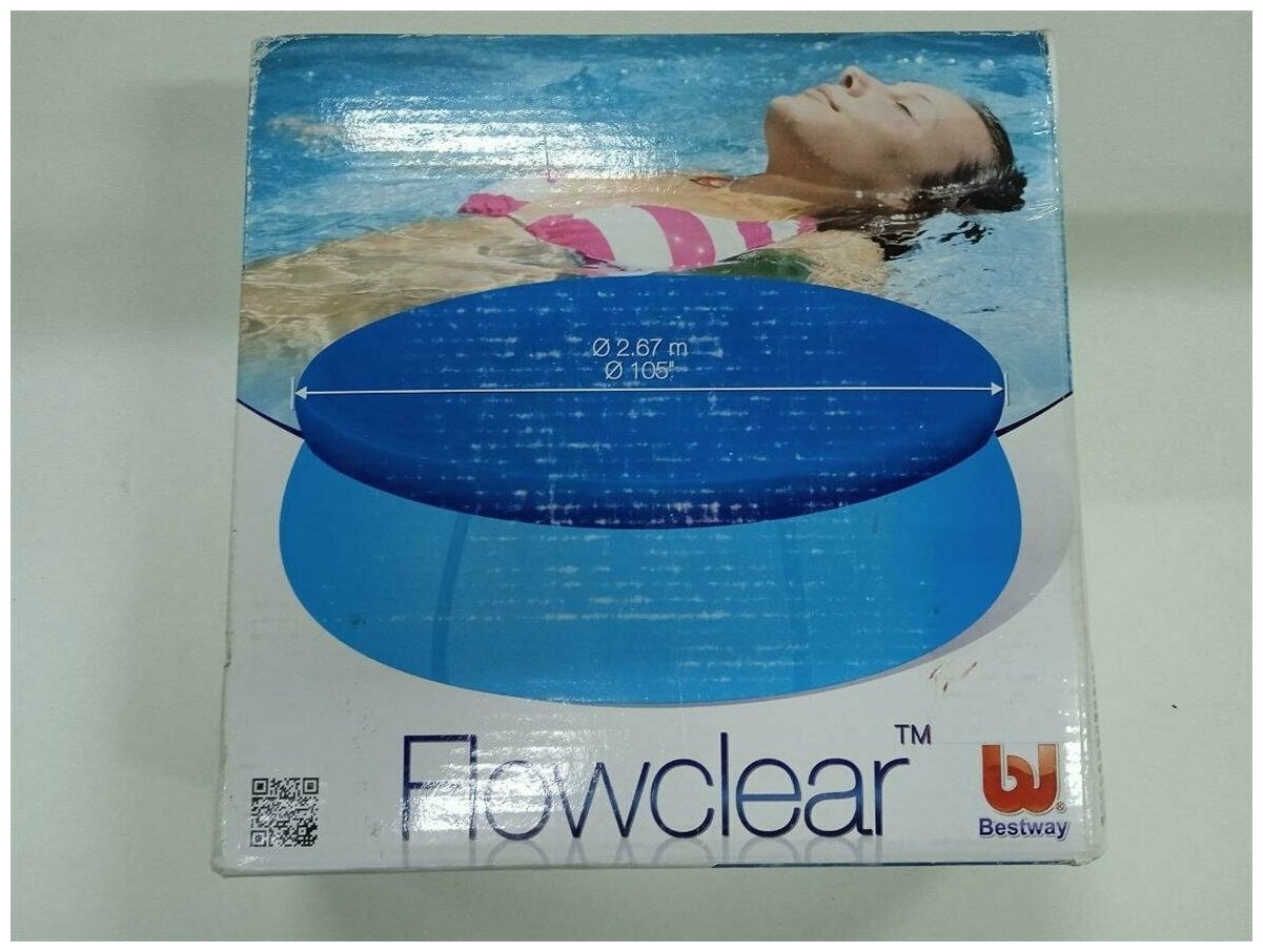 Тент для быстроустанавливаемых бассейнов Flowclear 2.67m/10.5" (Bestway) - фотография № 2