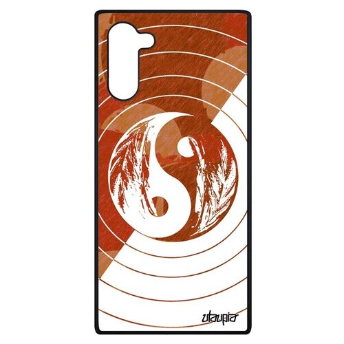 фото Необычный чехол на мобильный // galaxy note 10 // "инь и ян" символ добро и зло, utaupia, светло-коричневый