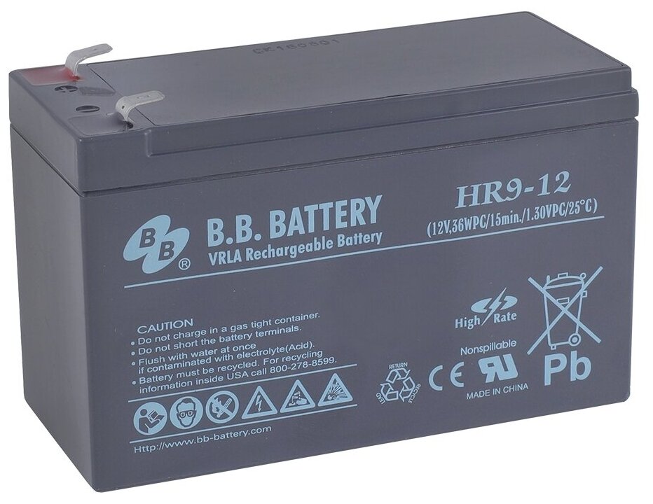 Батарея для ИБП BB HR 9-12, 12В, 9Ач