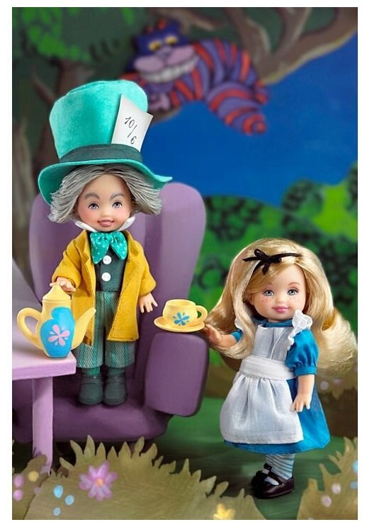 Набор Кукол Barbie Kelly and Tommy as Alice and the Mad Hatter (Барби Кэлли и Томми в роли Алисы и Безумного Шляпника)