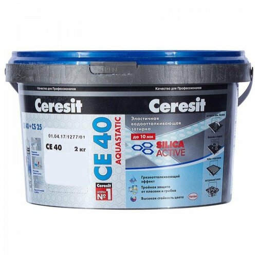 затирка ceresit ce 40 aquastatic 40 жасмин 1 кг Затирка Ceresit CE 40 Aquastatic №43 Багамы 2 кг