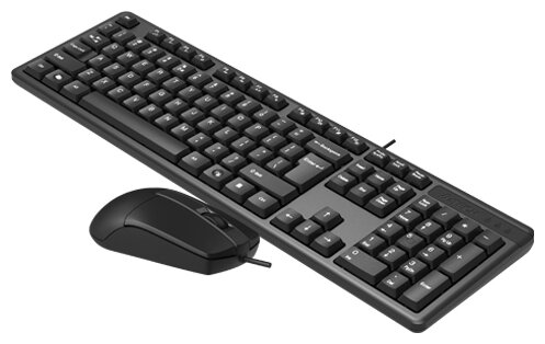 Комплект (клавиатура+мышь) A4TECH KK-3330S, USB, проводной, черный [kk-3330s usb (black)] - фото №4