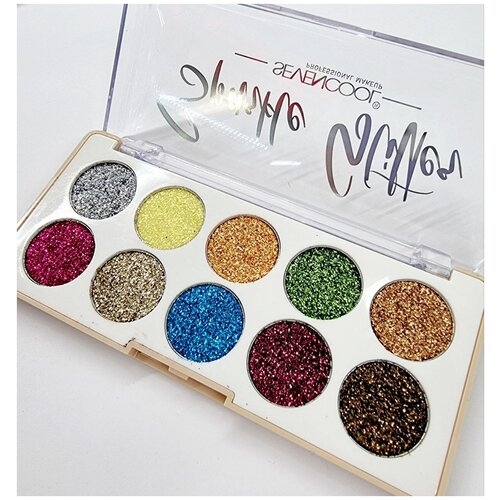 SEVENCOOL Sparkle Glitter, Набор мерцающих глиттеров/ Тени глиттер/ Тени с блестками/Мерцающие тени, №2, 6481A-2