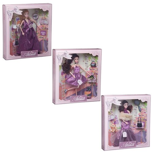 фото Кукла junfa atinil звезда эстрады (в вечернем платье) в наборе с сумочкой и другими аксессуарами 28см junfa toys