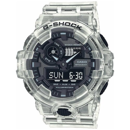 фото Мужские наручные водонепроницаемые часы casio g-shock ga-700ske-7aer ударопрочные с подсветкой с секундомером таймером с будильником минеральное стекло японские часы оригинал
