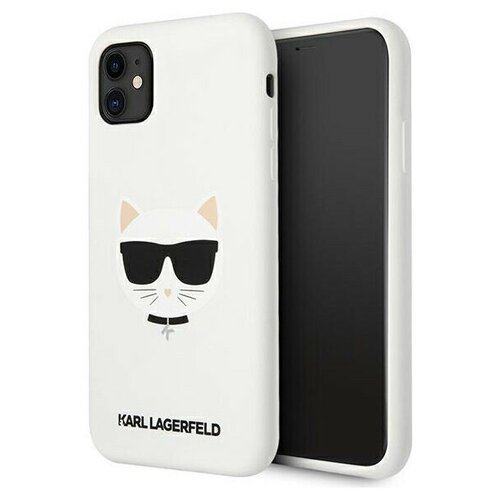 фото Чехол cg mobile karl lagerfeld liquid silicone choupette hard для iphone 11, цвет белый (klhcn61slchwh)