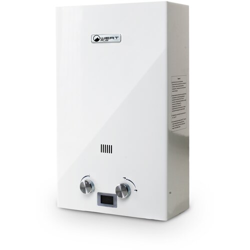 Проточный газовый водонагреватель WertRus 12E White, белый проточный газовый водонагреватель wertrus 10e white