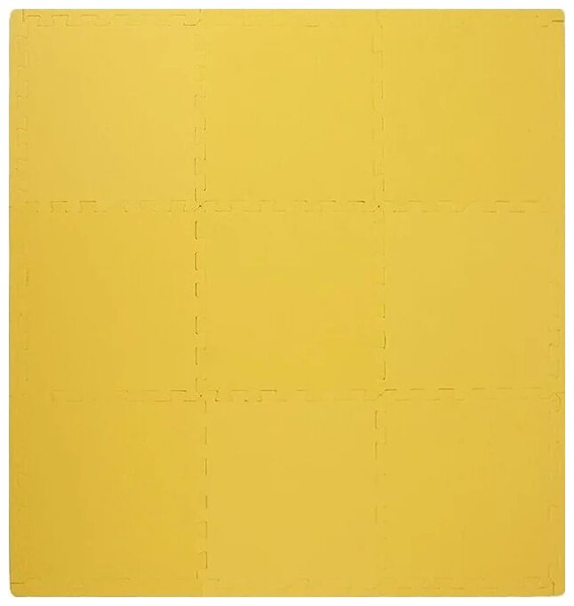 Мягкий пол универсальный 30*30(см) желтый , 1(м2)-с кромками