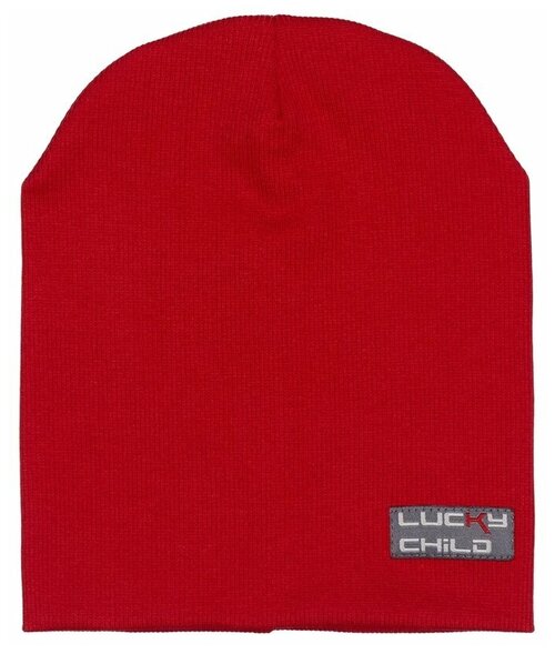 Шапка lucky child, размер 48 (обхват 48-50), красный