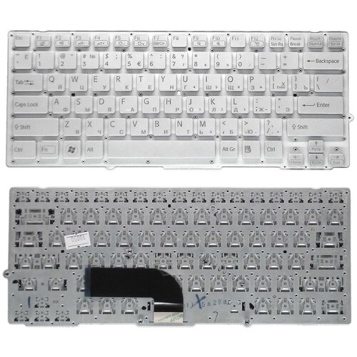 Клавиатура для ноутбука Sony Vaio VPC-SB25FG серебристая без рамки 168000₽